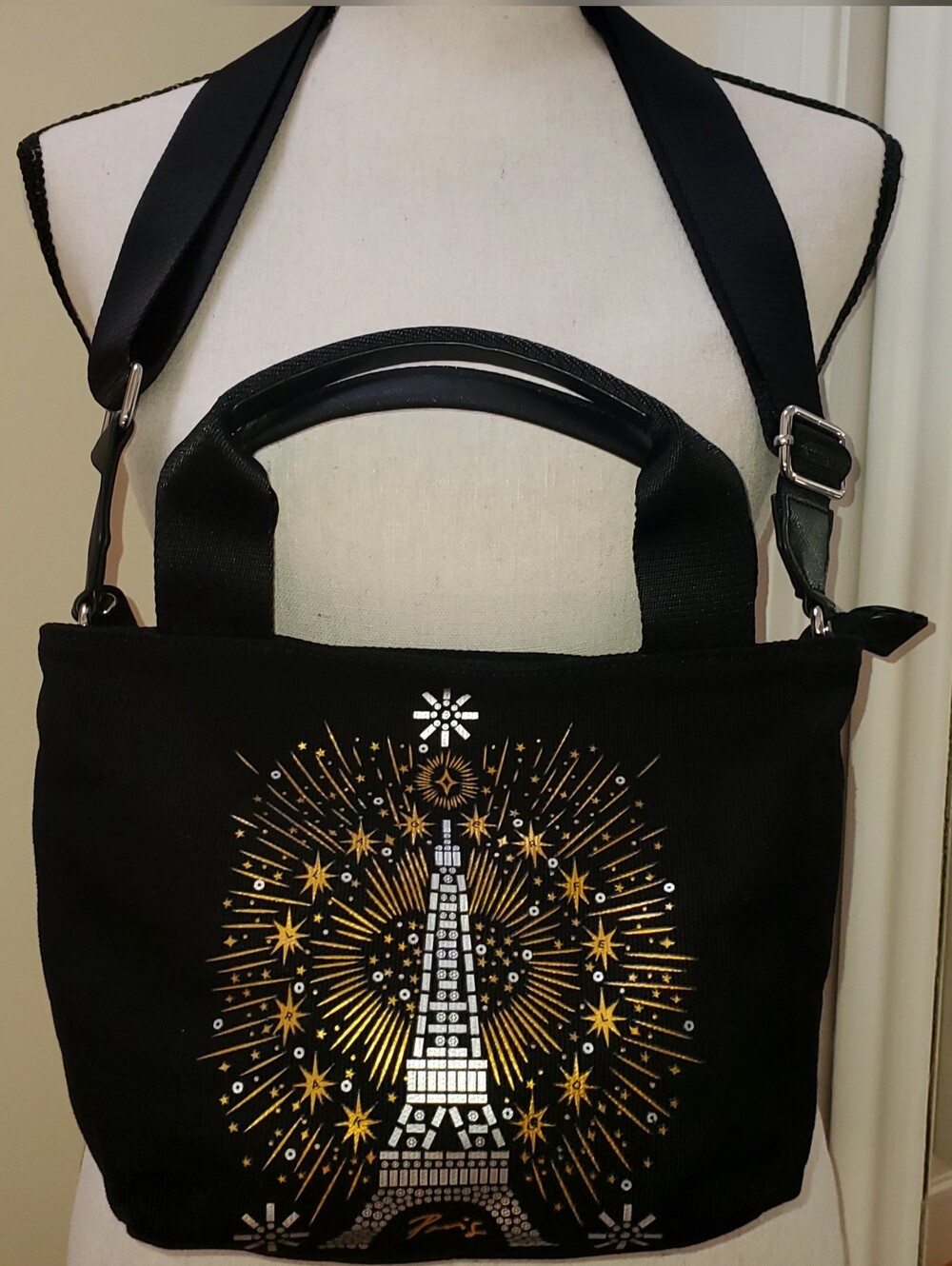KARL LAGERFELD Paris Kristen Eiffel Tower Tote Crossbody Bag